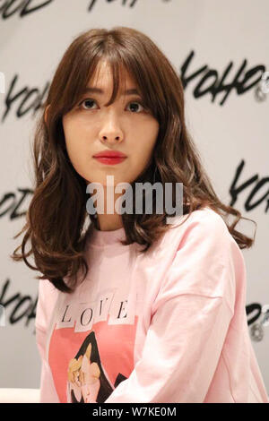 Japanese actress and singer Haruna Kojima of idol group AKB48 attends a