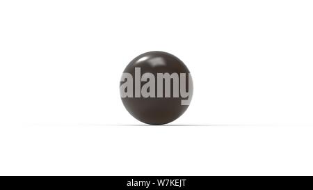 Sphere ball 3d rendering in multiple materials isolated in white studio background Stock Photo