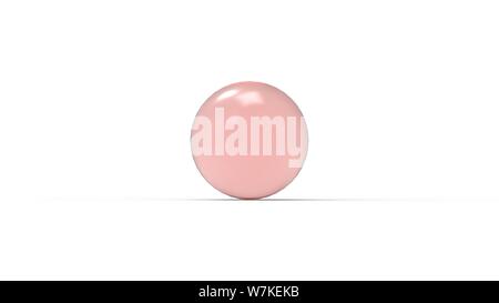Sphere ball 3d rendering in multiple materials isolated in white studio background Stock Photo