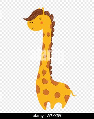 Cute giraffe isolated african animal baby shower Stock Vector