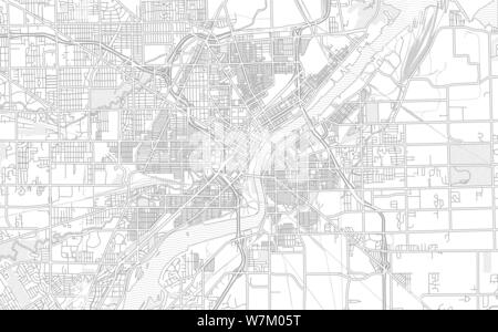 Modern City Map - Toledo Ohio city of the USA with neighborhoods and ...