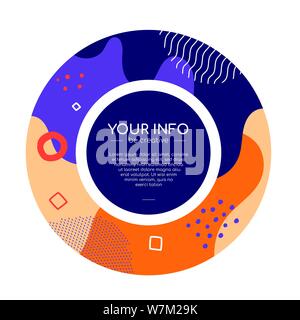 Colorful abstract brochure - modern flat design style banner Stock Vector