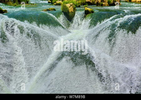 --FILE--View of the Huangguoshu Waterfall scenic spot in Anshun city, southwest China's Guizhou province, 25 July 2017. Stock Photo