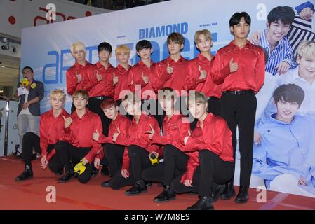 Members of South Korean boy group Seventeen, also stylized as SVT 