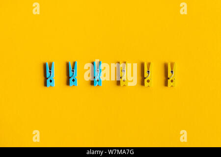 Place for your text. Back to school. Yellow background. Stock Photo