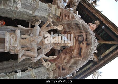 The Sanctuary of Truth Museum Pattaya, Thailand Stock Photo