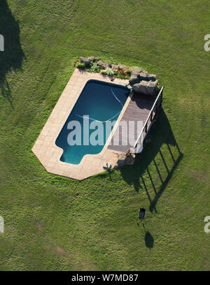 Aerial photo of a swimming pool, Drakenberg, South Africa Stock Photo