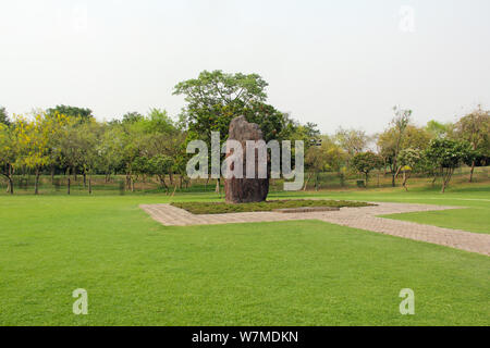 Indira Gandhi Samadhi in a memorial park, Raj Ghat, New Delhi, India Stock Photo