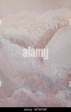 Aerial view of salt crust on Lake Magadi in the Rift Valley, Kenya, August 2009 Stock Photo