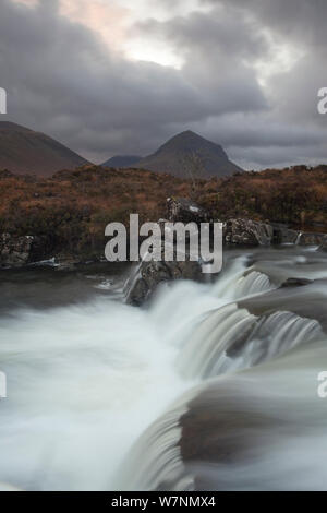 River Sligachan at dawn, Isle of Skye, Scotland, UK Stock Photo