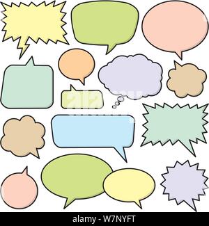Set of colored speech bubble icons. Stock Vector