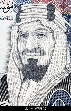 Abdulaziz bin Abdul Rahman a portrait from Saudi Arabian money Stock Photo
