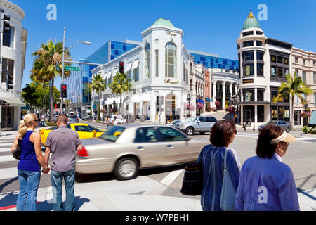 Rodeo Drive in Beverly Hills, Los Angeles, California, USA July 2011 Stock Photo