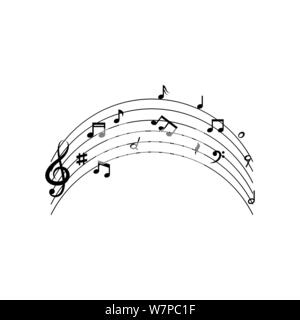 Music note Icon Vector illustration design Stock Vector