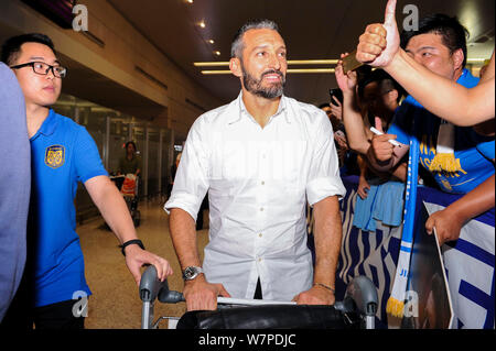 Italian Football Star Gianluca Zambrotta A Member Of The Coaching Team Led By Italian Football Manager Fabio Capello The New Head Coach Of China S J Stock Photo Alamy