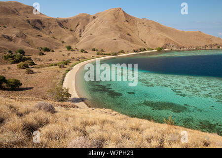 View of bay at Gili Lawa Dalat near Komodo Island, Indonesia 2009 Stock Photo