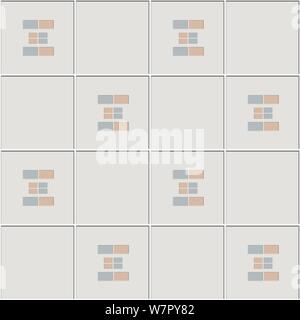 Abstract seamless pattern, geometric gray ceramic tiles wall vector illustration Stock Vector