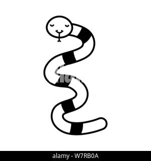 cute little snake kawaii character vector illustration design Stock Vector