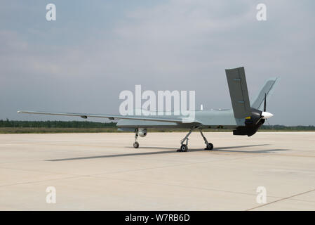 A Cai Hong-4 (CH-4) unmanned aerial vehicle (UAV) developed by designed and built by China Academy of Aerospace Aerodynamics (CAAA, also known as the Stock Photo