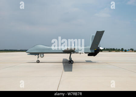 A Cai Hong-4 (CH-4) unmanned aerial vehicle (UAV) developed by designed and built by China Academy of Aerospace Aerodynamics (CAAA, also known as the Stock Photo