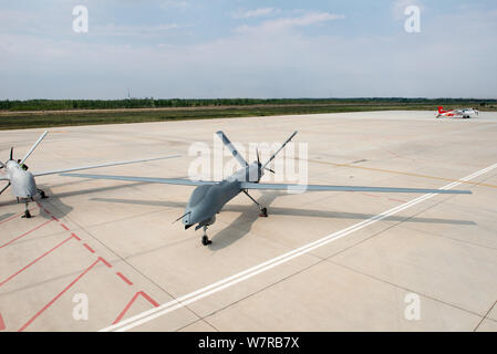 Cai Hong-4 (CH-4) unmanned aerial vehicles (UAVs) developed by designed and built by China Academy of Aerospace Aerodynamics (CAAA, also known as the Stock Photo