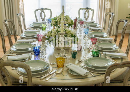 Set dining table Stock Photo