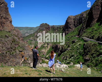 Valley of River Mktwari-Kura near Aspindsa, Samzche-Dschawacheti,  Georgia, Europe Stock Photo