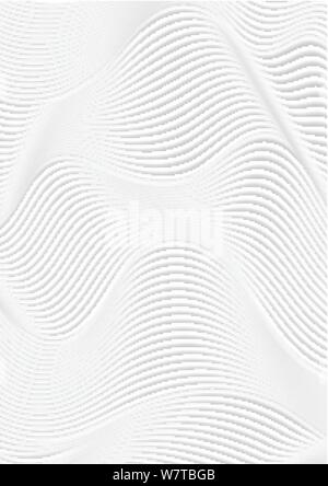Abstract seamless pattern. White curvy lines on grey background
