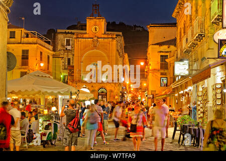 Evening in Tropea resort, Calabria, Italy. Stock Photo