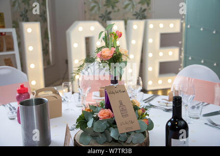 Wedding Reception Room No People Wedding Cake Decorated Tables