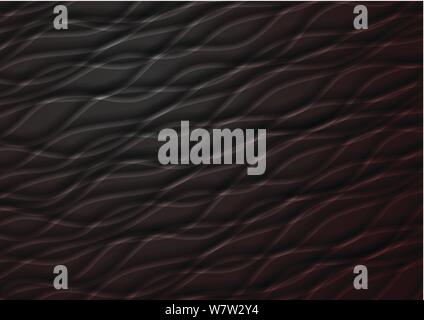 Dark abstract smooth waves modern vector background Stock Vector