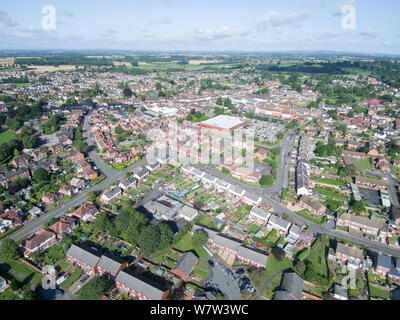 Aerial view of Newport, Shropshire, looking north west Stock Photo