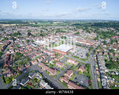 Aerial view of Newport, Shropshire, looking north west Stock Photo