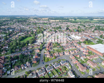 Aerial view of Newport, Shropshire, looking west Stock Photo