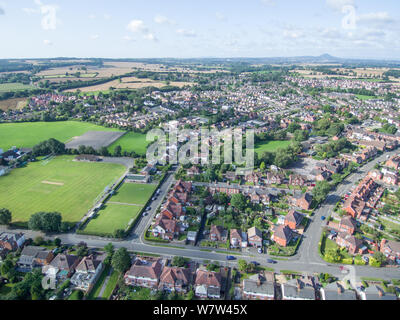 Aerial view of Newport, Shropshire, looking west Stock Photo