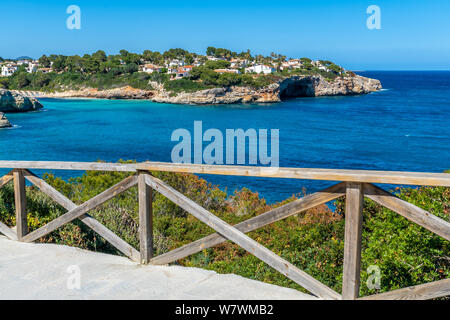 Cala Romantica sea view with blue sky in summer Stock Photo