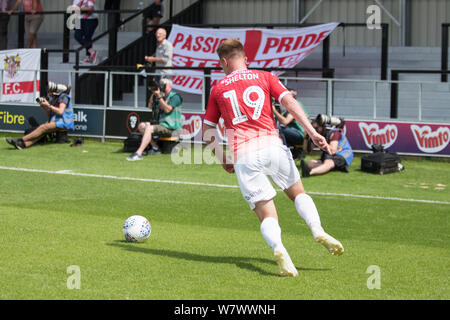 Mark Shelton of Salford City FC vs Stevenage Boro 2019/20. Stock Photo