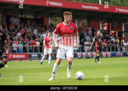 Mark Shelton of Salford City FC vs Stevenage Boro 2019/20. Stock Photo