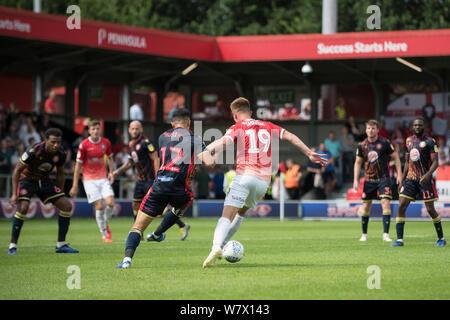 Mark Shelton of Salford City FC vs Stevenage Boro 2019/20. Stock Photo