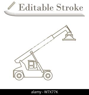 Port Loader Icon. Editable Stroke Simple Design. Vector Illustration. Stock Vector