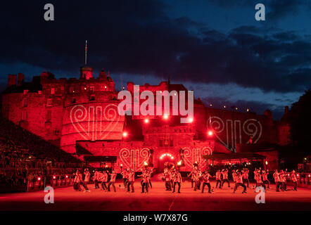 Edinburgh, Scotland, UK. 5 August, 2019.  The Royal Edinburgh Military Tattoo forms part of the Edinburgh International festival. Pictured; The New Zealand Army Band Stock Photo