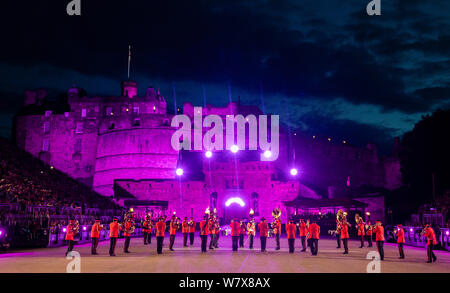 Edinburgh, Scotland, UK. 5 August, 2019.  The Royal Edinburgh Military Tattoo forms part of the Edinburgh International festival. Pictured; The New Zealand Army Band Stock Photo