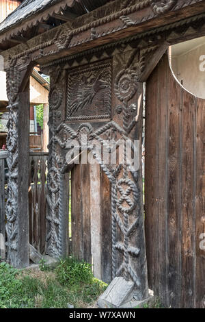 Botiza Maramureș Romania Elaborately Carved Wooden Gates