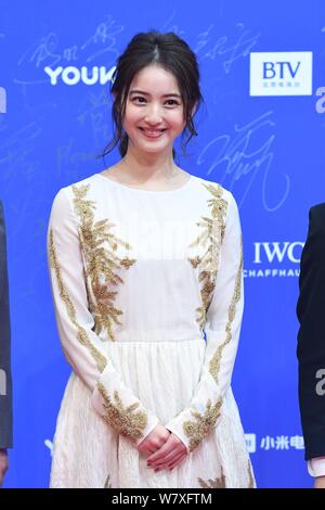 Japanese model and actress Nozomi Sasaki arrives on the red carpet for