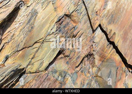 Welsh Slate wall Stock Photo