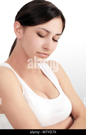 Body Pain Beautiful Woman Feeling Pain Elbows Painful Arm Stock