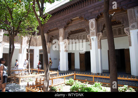 Bahia Palace in Marrakesh, Medina - Morocco Stock Photo