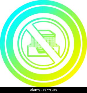 paperless office circular icon with cool gradient finish Stock Vector ...