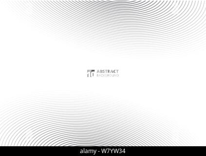 Abstract striped gray lines pattern warped diagonal on white background. Curved twisted slanting wave line texture. Vector illustration Stock Vector