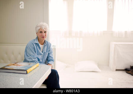 Portrait of a senior woman in her home. Stock Photo